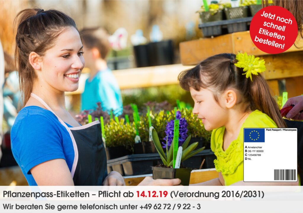 Bild mit Verkäuferin & Kind im Blumenladen Sinnbild für Kennzeichnungspflicht gemäß EU-Verordnung 2016/2031