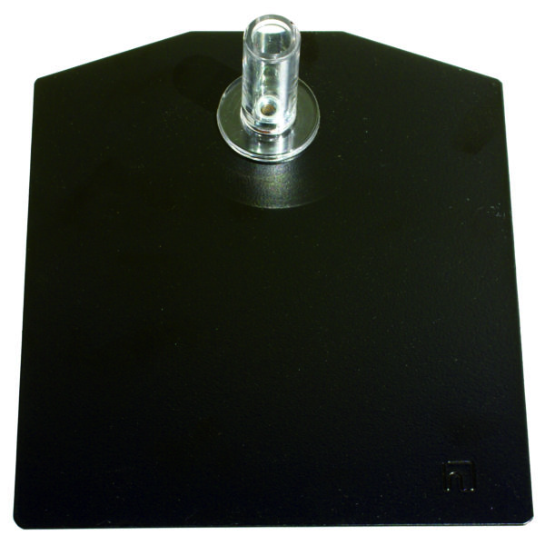 Bodenplatte schwarz mit transparentem Rohrhalter