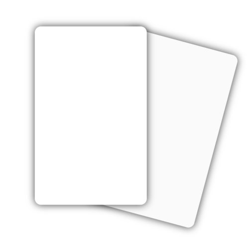 Unbedruckte, weiß glänzende Preiskarten für den Evolis Primacy Kartendrucker