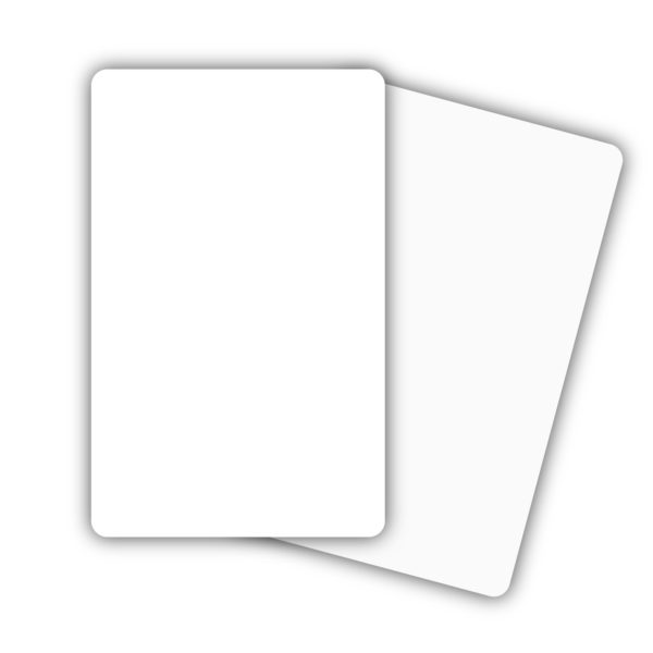 Unbedruckte, weiß glänzende Preiskarten für den Evolis Primacy Kartendrucker