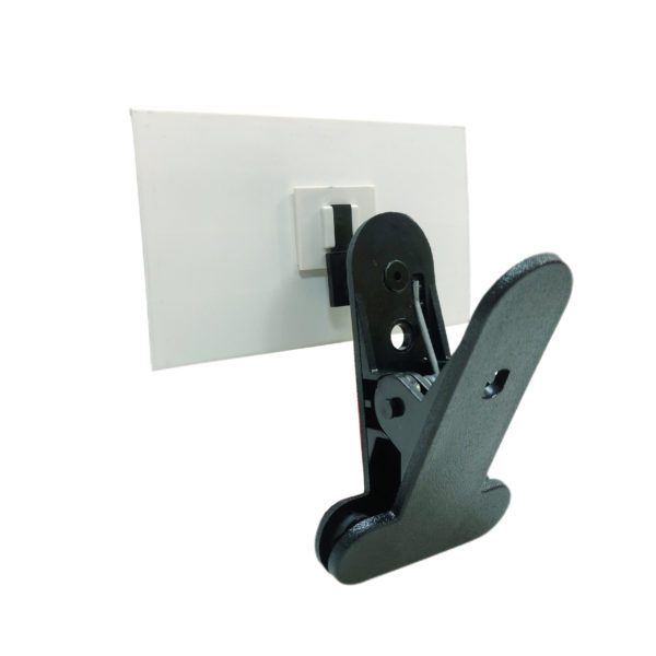 Universalklammer für Preisschildhalter schwarz (140 x 80 mm) mit Preisschildrückseite