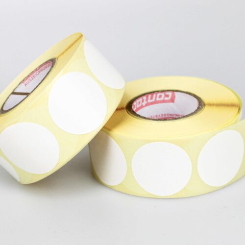 Blanko Rollenhaftetiketten 35 mm rund